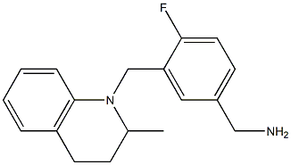 {4-fluoro-3-[(2-methyl-1,2,3,4-tetrahydroquinolin-1-yl)methyl]phenyl}methanamine Struktur