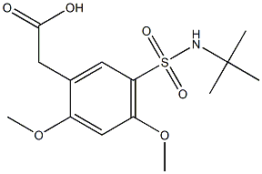 {5-[(tert-butylamino)sulfonyl]-2,4-dimethoxyphenyl}acetic acid 化学構造式