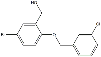 {5-bromo-2-[(3-chlorophenyl)methoxy]phenyl}methanol Structure