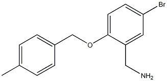 {5-bromo-2-[(4-methylphenyl)methoxy]phenyl}methanamine,,结构式