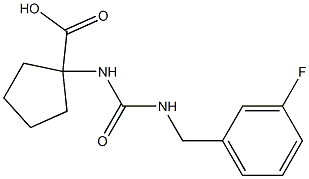1-({[(3-fluorobenzyl)amino]carbonyl}amino)cyclopentanecarboxylic acid,,结构式