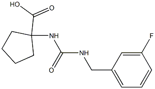 1-({[(3-fluorobenzyl)amino]carbonyl}amino)cyclopentanecarboxylic acid 结构式