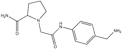 1-({[4-(aminomethyl)phenyl]carbamoyl}methyl)pyrrolidine-2-carboxamide Structure