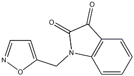 1-(1,2-oxazol-5-ylmethyl)-2,3-dihydro-1H-indole-2,3-dione Struktur