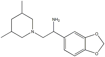 1-(1,3-benzodioxol-5-yl)-2-(3,5-dimethylpiperidin-1-yl)ethanamine,,结构式