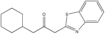 1-(1,3-benzothiazol-2-yl)-3-cyclohexylpropan-2-one 结构式