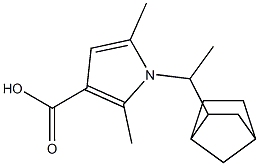 1-(1-{bicyclo[2.2.1]heptan-2-yl}ethyl)-2,5-dimethyl-1H-pyrrole-3-carboxylic acid,,结构式