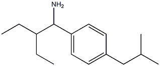 1-(1-amino-2-ethylbutyl)-4-(2-methylpropyl)benzene 化学構造式