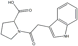 1-(1H-indol-3-ylacetyl)pyrrolidine-2-carboxylic acid Structure