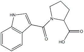 1-(1H-indol-3-ylcarbonyl)pyrrolidine-2-carboxylic acid Struktur
