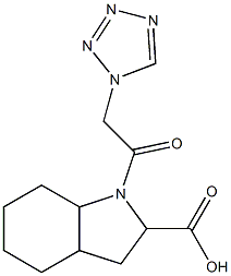 1-(1H-tetrazol-1-ylacetyl)octahydro-1H-indole-2-carboxylic acid Struktur