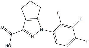 1-(2,3,4-trifluorophenyl)-1,4,5,6-tetrahydrocyclopenta[c]pyrazole-3-carboxylic acid 化学構造式