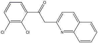 1-(2,3-dichlorophenyl)-2-(quinolin-2-yl)ethan-1-one 化学構造式