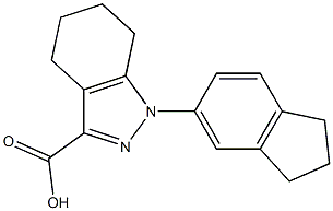 1-(2,3-dihydro-1H-inden-5-yl)-4,5,6,7-tetrahydro-1H-indazole-3-carboxylic acid Structure