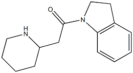 1-(2,3-dihydro-1H-indol-1-yl)-2-(piperidin-2-yl)ethan-1-one,,结构式