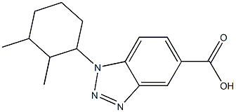 1-(2,3-dimethylcyclohexyl)-1H-1,2,3-benzotriazole-5-carboxylic acid 结构式