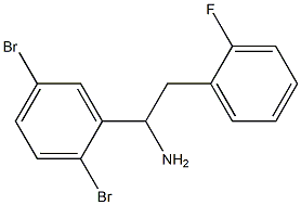 1-(2,5-dibromophenyl)-2-(2-fluorophenyl)ethan-1-amine,,结构式