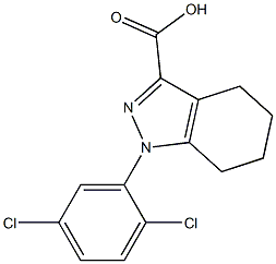 1-(2,5-dichlorophenyl)-4,5,6,7-tetrahydro-1H-indazole-3-carboxylic acid Struktur