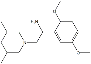1-(2,5-dimethoxyphenyl)-2-(3,5-dimethylpiperidin-1-yl)ethanamine 结构式