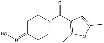 1-(2,5-dimethyl-3-furoyl)piperidin-4-one oxime Structure
