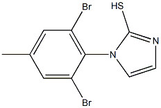 1-(2,6-dibromo-4-methylphenyl)-1H-imidazole-2-thiol,,结构式