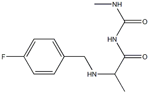 1-(2-{[(4-fluorophenyl)methyl]amino}propanoyl)-3-methylurea Structure