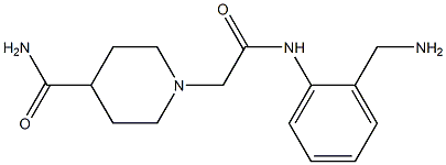 1-(2-{[2-(aminomethyl)phenyl]amino}-2-oxoethyl)piperidine-4-carboxamide Structure
