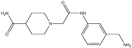 1-(2-{[3-(aminomethyl)phenyl]amino}-2-oxoethyl)piperidine-4-carboxamide 结构式