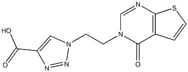 1-(2-{4-oxo-3H,4H-thieno[2,3-d]pyrimidin-3-yl}ethyl)-1H-1,2,3-triazole-4-carboxylic acid Structure