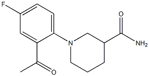 1-(2-acetyl-4-fluorophenyl)piperidine-3-carboxamide 结构式