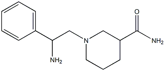 1-(2-amino-2-phenylethyl)piperidine-3-carboxamide 化学構造式