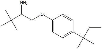 1-(2-amino-3,3-dimethylbutoxy)-4-(2-methylbutan-2-yl)benzene Struktur