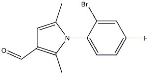 1-(2-bromo-4-fluorophenyl)-2,5-dimethyl-1H-pyrrole-3-carbaldehyde 化学構造式