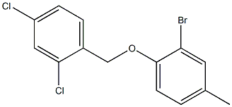 1-(2-bromo-4-methylphenoxymethyl)-2,4-dichlorobenzene Struktur