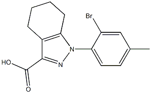1-(2-bromo-4-methylphenyl)-4,5,6,7-tetrahydro-1H-indazole-3-carboxylic acid 化学構造式