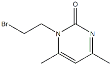 1-(2-bromoethyl)-4,6-dimethylpyrimidin-2(1H)-one 结构式