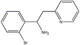 1-(2-bromophenyl)-2-(pyridin-2-yl)ethan-1-amine 化学構造式