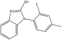 1-(2-fluoro-4-methylphenyl)-1H-1,3-benzodiazole-2-thiol 化学構造式