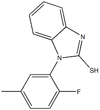 1-(2-fluoro-5-methylphenyl)-1H-1,3-benzodiazole-2-thiol,,结构式