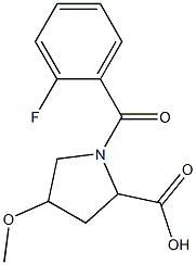 1-(2-fluorobenzoyl)-4-methoxypyrrolidine-2-carboxylic acid Structure