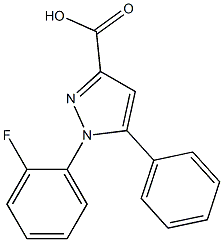 1-(2-fluorophenyl)-5-phenyl-1H-pyrazole-3-carboxylic acid Struktur