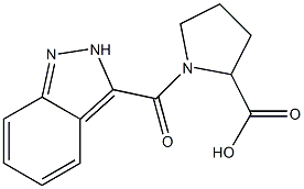 1-(2H-indazol-3-ylcarbonyl)pyrrolidine-2-carboxylic acid 结构式