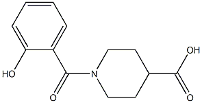 1-(2-hydroxybenzoyl)piperidine-4-carboxylic acid Struktur