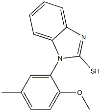 1-(2-methoxy-5-methylphenyl)-1H-1,3-benzodiazole-2-thiol 结构式