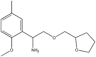 1-(2-methoxy-5-methylphenyl)-2-(oxolan-2-ylmethoxy)ethan-1-amine Struktur