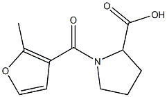 1-(2-methyl-3-furoyl)pyrrolidine-2-carboxylic acid 结构式