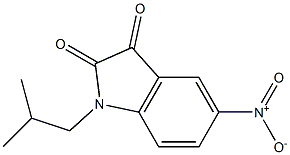 1-(2-methylpropyl)-5-nitro-2,3-dihydro-1H-indole-2,3-dione Struktur