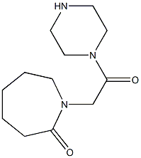 1-(2-oxo-2-piperazin-1-ylethyl)azepan-2-one Struktur
