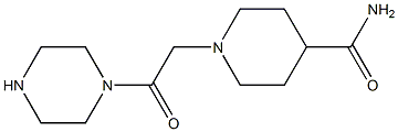 1-(2-oxo-2-piperazin-1-ylethyl)piperidine-4-carboxamide Structure