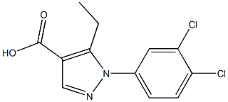 1-(3,4-dichlorophenyl)-5-ethyl-1H-pyrazole-4-carboxylic acid Structure